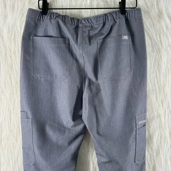 NEW Fig Mens Cairo Cargo Pants Gray Graphite Medical Scrubs Straight Leg Med